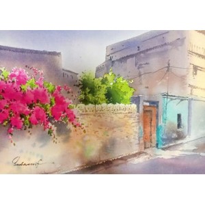 Sadia Arif, 11 x 15 Inch, Watercolor on Paper, Cityscape Painting, AC-SAD-073